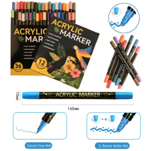 Акриловые маркеры 12 в черной упаковке