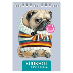 Блокнот, А6, 80 л, МОПС / клетка