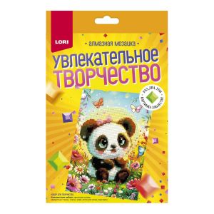 Алмазная мозаика 15*20 детская (неполное заполнение) "Милая панда"