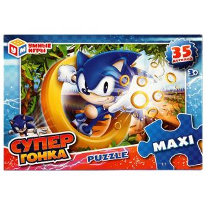 Супергонка. Макси-пазлы в коробке. 35 деталей. 