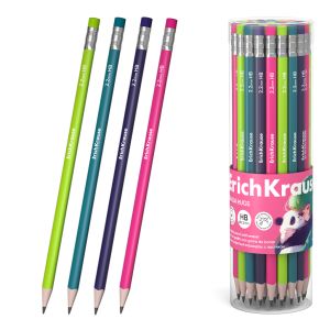 Чернографитный карандаш ErichKrause Panda Hugs, круглый, с ластиком, НВ 