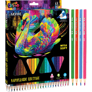 Карандаши цветные "Trio Mega Soft" 48 цветов