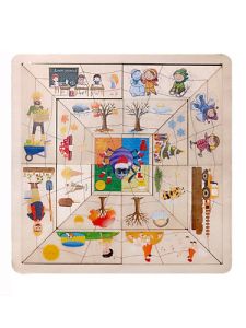 Пазл деревянный Паучок "Времена года"