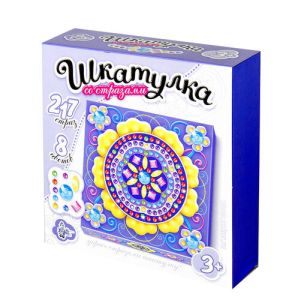 Шкатулка "Цветок" 217 стразов