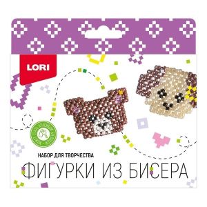 Фигурки из бисера "Медвежонок, щенок"