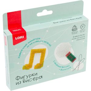 Бис-109 Фигурки из бисера. Брелоки "Нота, микрофон"
