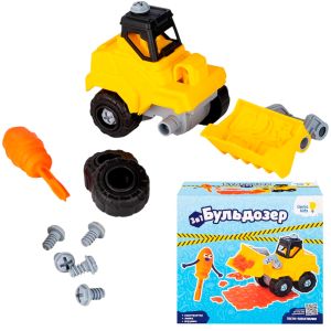 Набор для детской лепки "Тесто-пластилин" Бульдозер