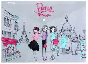 Папка-конверт на кнопке "deVENTE. Paris" A3