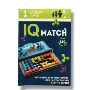Игра-головоломка IQ MATCH 3D (синяя, трёхмерные детали)