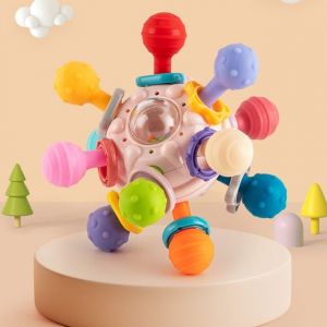 Детская сенсорная многофункциональная игрушка для зубов и моторики "Шарики"