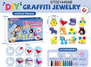 Набор для творчества GRAFFITI JEWERLY Песочные магниты животные