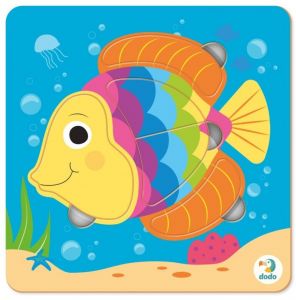 Пазл-сортер Рыбка 5 элементов