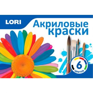 Краски акриловые, 6 цв. по 20 мл
