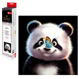 Алмазная мозаика РАДОСТНАЯ ПАНДА 30x30 см
