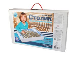 Детский набор для рисования песком (стол, голубая подсветка)