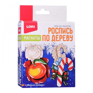 Фнн-048 Роспись по дереву.Магниты "В ожидании праздника"