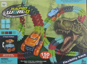 DIY Rapid world Скоростная трасса Динозавр 150 элемента