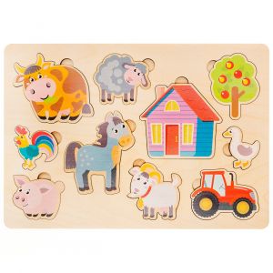 Игра развивающая деревянная  "Ферма" (30х21см) 00768