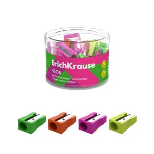 Точилка пластиковая ErichKrause EasySharp, Neon, ассорти 