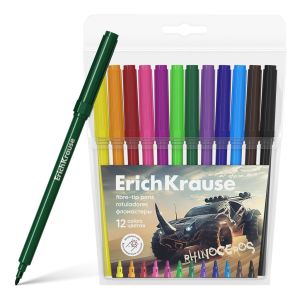 Фломастеры ErichKrause Road Beast, 12 цветов 
