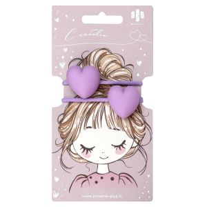 Набор резинок для волос арт. 71851 СЕРДЕЧКИ 2шт.