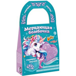 Мерцающая бомбочка, СИРЕНЕВАЯ (бомбочка шиммер сердце)