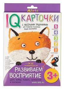 IQ карточки 3+, Карточки с веселыми заданиями. Развиваем восприятие 3+