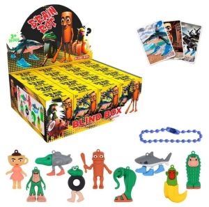 Брелок подвеска пластиковая в коробочке животные