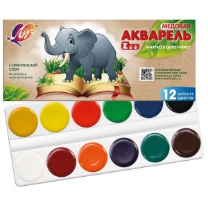 Медовая АКВАРЕЛЬ 12 цветов ZOO