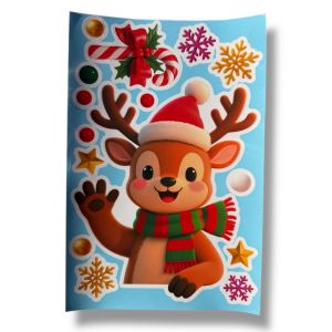 Наклейки на окна Новогодние (без клея, в асс-те)