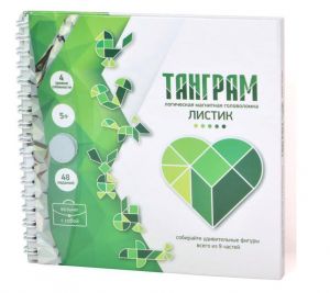 Игра магнитная головоломка Танграм "Листик"