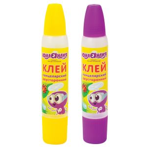 Клей канцелярский двусторонний, 30мл, с узким и широким аппликаторами, 227536