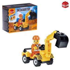 Конструктор «Экскаватор», 28 деталей 