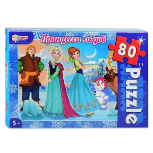 Принцесса льдов. Пазлы классические в коробке. Пазл 80 деталей. Умные игры в уп.16шт в кор.8уп