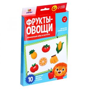 Развивающий набор на магнитах "Фрукты и овощи"   6885497