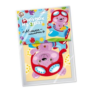 Рисунок из страз "Мишка-пилот"