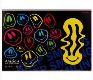 Альбом для рисования А4 12л. CRAZY SMILE (12-3759)