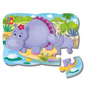 Пазлы на магните А5 Бегемотики VT3205-57