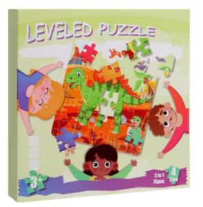 Leveled Puzzle 3+ "Динозавр" 4 уровень