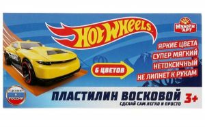 Hot wheels пластилин восковой ХОТ ВИЛС 6 цветов