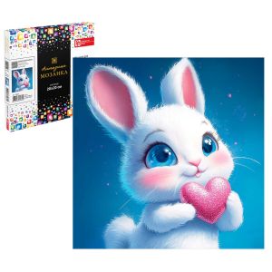 Алмазная мозаика ВЛЮБЛЕННЫЙ ЗАЙЧИК 20x20 см