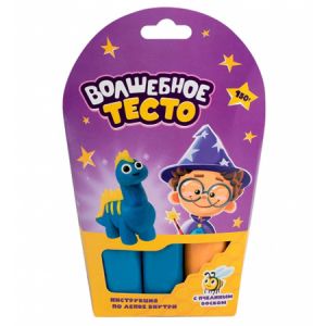 Тесто для лепки «Волшебное тесто» 150 гр. "Динозавр синий"