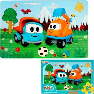 Грузовичок Лёва. Макси-пазлы в большой коробке. 24 детали. 355х240х35 мм. Умные игры в кор.20шт