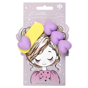 Набор заколок для волос «клик-клак», «зажим», софт-тач, арт. 71753 СЕРДЕЧКИ 2шт.