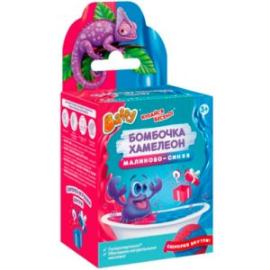 Бомбочка Хамелеон с сюрпризом Малиново-Синяя