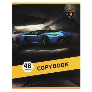 Тетрадь, Ламборгини 48 листов, клетка, диз 2, Умка 