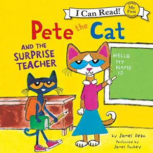 Pete the Cat and surprise teacher.