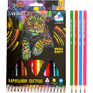 Карандаши цветные "Trio Mega Soft" 36 цветов