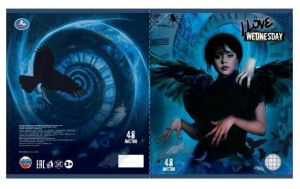 Тетрадь, 48 листов, клетка, диз 4, девочка гот