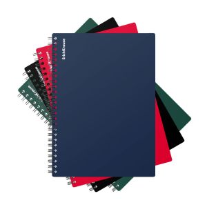 Тетрадь общая с пластиковой обложкой на спирали ErichKrause Classic, ассорти, А4, 60 листов, клетка